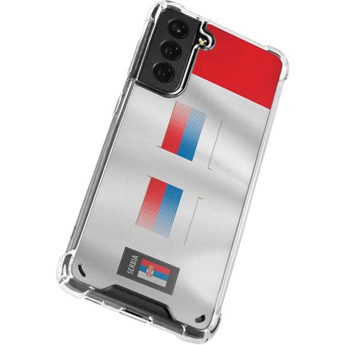 Serbia Soccer Flag Galaxy S21 5G Clear Case